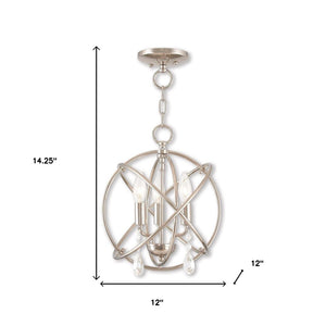 HomeRoots Three Light Dimmable Chandelier – Elegant Cylinder Shades for Modern Spaces, Adjustable Ambiance & Style 687240