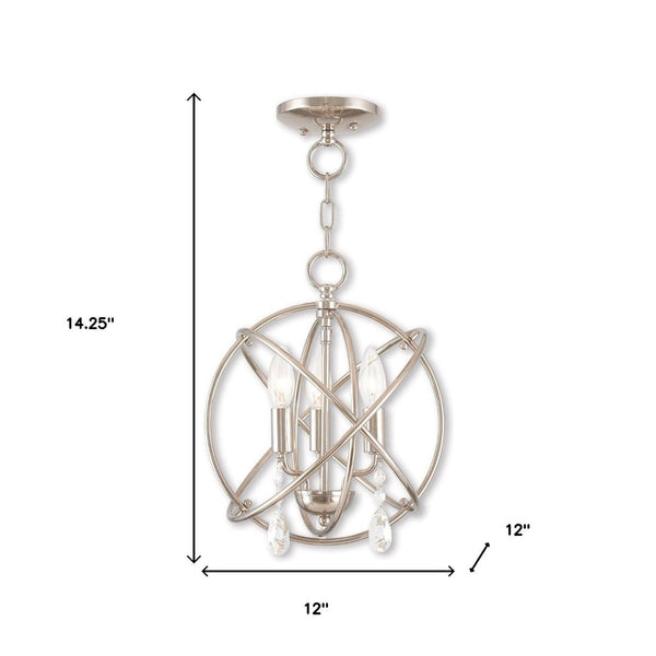 HomeRoots Three Light Dimmable Chandelier – Elegant Cylinder Shades for Modern Spaces, Adjustable Ambiance & Style 687240