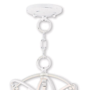 HomeRoots Three Light Dimmable Chandelier - Modern Steel Shades for Versatile Lighting in Any Room Style 687241