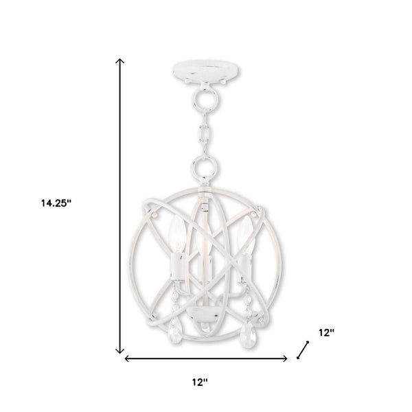 HomeRoots Three Light Dimmable Chandelier - Modern Steel Shades for Versatile Lighting in Any Room Style 687241