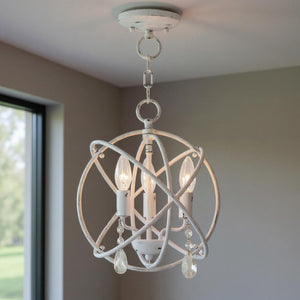 HomeRoots Three Light Dimmable Chandelier - Modern Steel Shades for Versatile Lighting in Any Room Style 687241