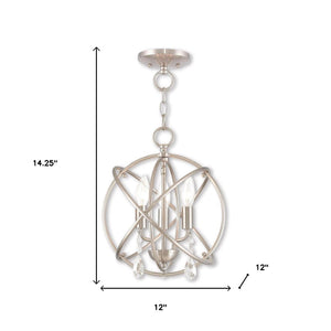 HomeRoots Three Light Dimmable Chandelier - Modern Cylinder Shades for Stylish Home Lighting & Ambiance 687242
