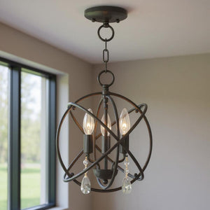 HomeRoots Three Light Dimmable Chandelier – Modern Cylinder Shades for Stylish Ambiance in Any Room 687243