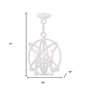HomeRoots Three Light Dimmable Chandelier – Modern Cylinder Shades for Stylish Ambiance in Any Room 687245