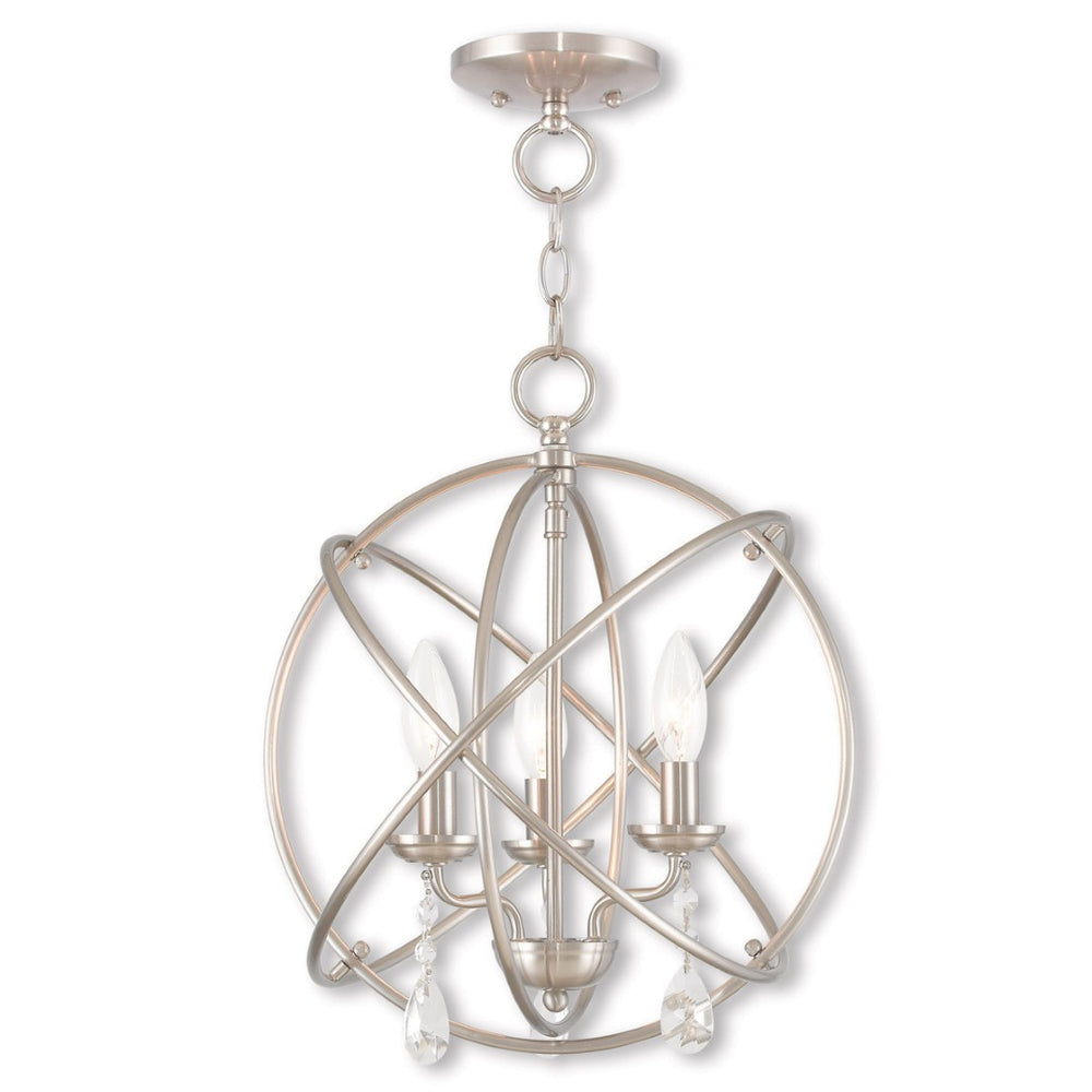 HomeRoots Three Light Dimmable Chandelier – Modern Cylinder Shades for Elegant Entryways & Dining Spaces 687246