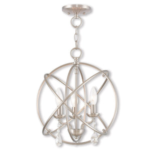 HomeRoots Three Light Dimmable Chandelier – Modern Cylinder Shades for Elegant Entryways & Dining Spaces 687246