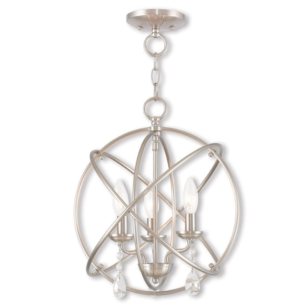 HomeRoots Three Light Dimmable Chandelier – Modern Cylinder Shades for Elegant Entryways & Dining Spaces 687246