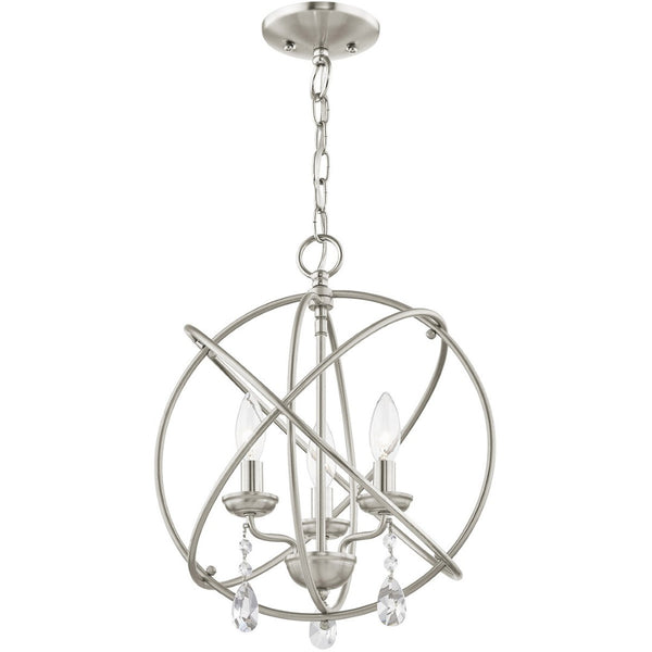 HomeRoots Three Light Dimmable Chandelier – Modern Cylinder Shades for Elegant Entryways & Dining Spaces 687246