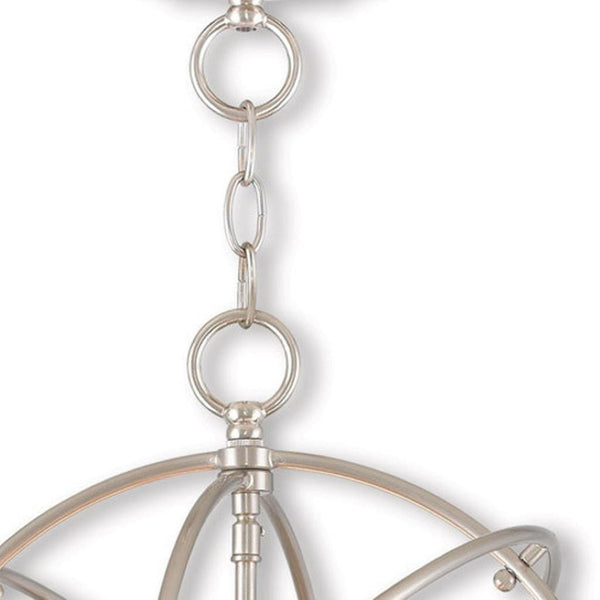 HomeRoots Three Light Dimmable Chandelier – Modern Cylinder Shades for Elegant Entryways & Dining Spaces 687246