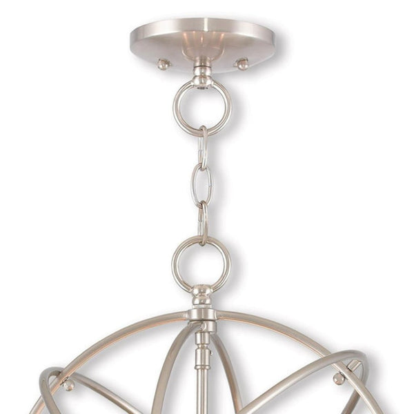 HomeRoots Three Light Dimmable Chandelier – Modern Cylinder Shades for Elegant Entryways & Dining Spaces 687246