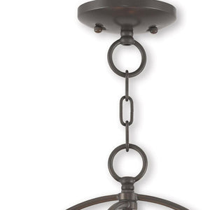 HomeRoots Three Light Dimmable Chandelier - Modern Cylinder Design with Steel Shades for Stylish Ambiance 687247