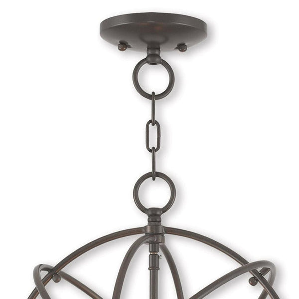 HomeRoots Three Light Dimmable Chandelier - Modern Cylinder Design with Steel Shades for Stylish Ambiance 687247