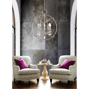 HomeRoots Five Light Dimmable Chandelier – Modern Cylinder Shades, Versatile Design for Any Room Ambiance 687249