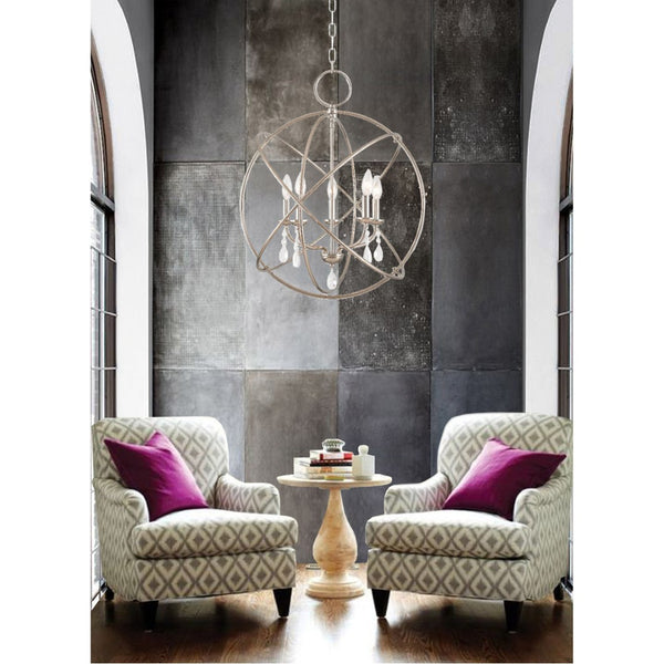 HomeRoots Five Light Dimmable Chandelier – Modern Cylinder Shades, Versatile Design for Any Room Ambiance 687249