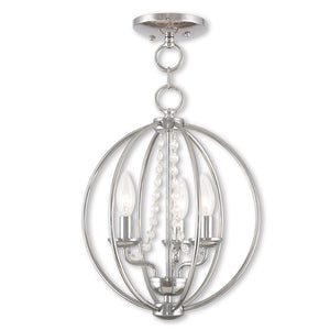 HomeRoots Three Light Dimmable Chandelier - Modern Steel Shades, Adjustable for Any Space, Perfect Ambiance! 687251