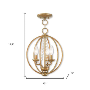 HomeRoots Three Light Dimmable Chandelier: Modern Pendant with Cylindrical Shades for Elegant Lighting Decor 687252