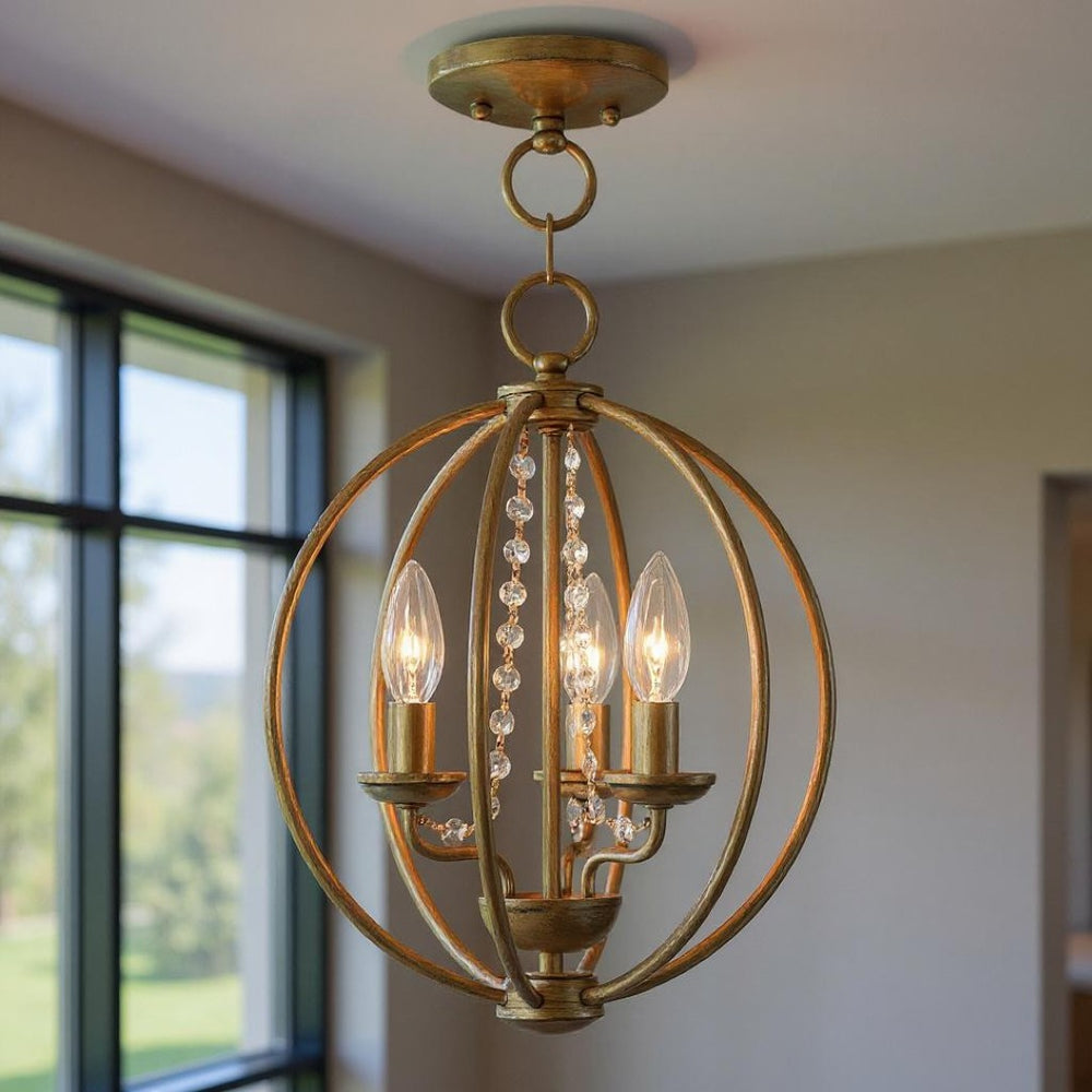 HomeRoots Three Light Dimmable Chandelier: Modern Pendant with Cylindrical Shades for Elegant Lighting Decor 687252