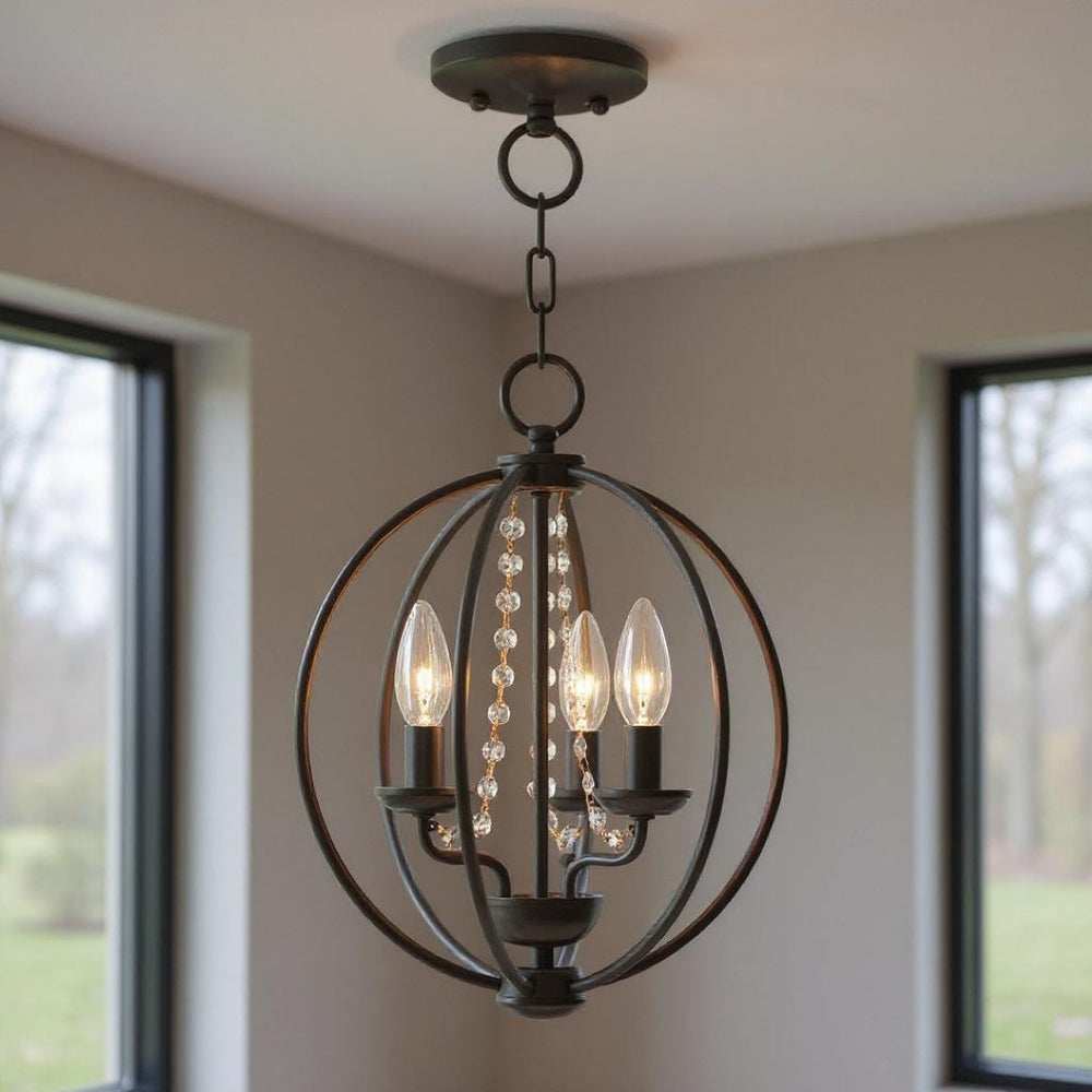 HomeRoots Three Light Dimmable Chandelier – Modern Cylindrical Shades for Elegant Home Illumination & Style 687253