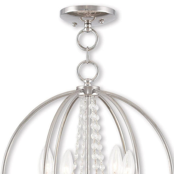 HomeRoots Four Light Dimmable Chandelier with Sleek Cylindrical Shades – Modern Illumination for Any Room 687254