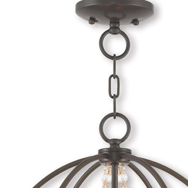 HomeRoots Four Light Dimmable Chandelier - Modern Elegance with Cylindrical Shades for Versatile Ambiance 687256