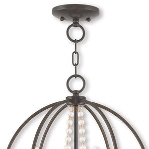 HomeRoots Four Light Dimmable Chandelier - Modern Elegance with Cylindrical Shades for Versatile Ambiance 687256