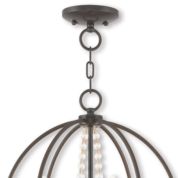 HomeRoots Four Light Dimmable Chandelier - Modern Elegance with Cylindrical Shades for Versatile Ambiance 687256