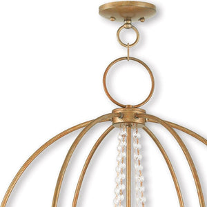 HomeRoots Five Light Dimmable Chandelier - Modern Cylinder Shades, Adjustable Ambiance for Any Space 687258