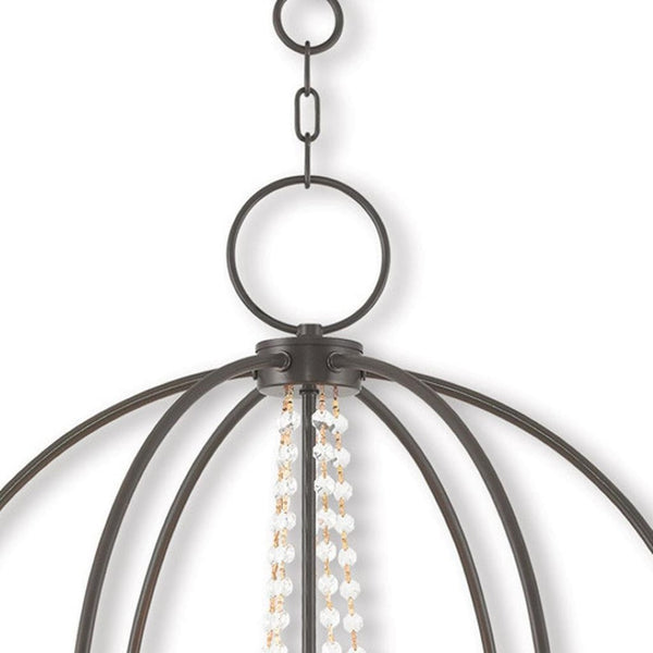 HomeRoots Five Light Dimmable Chandelier - Modern Cylinder Shades for Versatile Illumination & Style Upgrade 687259