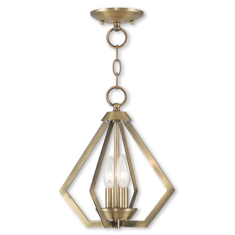 HomeRoots Two Light Dimmable Chandelier – Sleek Cylinder Shades for Contemporary Home Ambiance & Style 687260