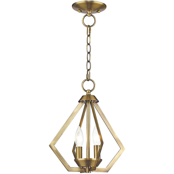 HomeRoots Two Light Dimmable Chandelier – Sleek Cylinder Shades for Contemporary Home Ambiance & Style 687260
