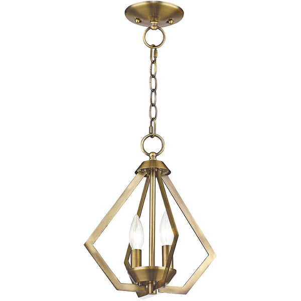 HomeRoots Two Light Dimmable Chandelier – Sleek Cylinder Shades for Contemporary Home Ambiance & Style 687260