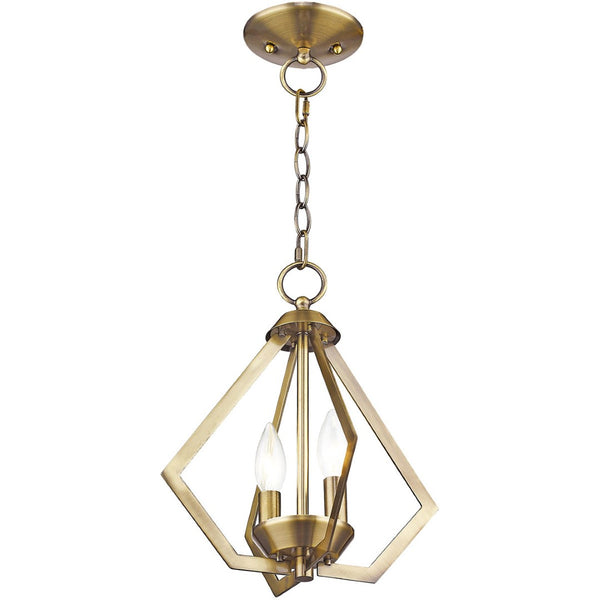 HomeRoots Two Light Dimmable Chandelier – Sleek Cylinder Shades for Contemporary Home Ambiance & Style 687260