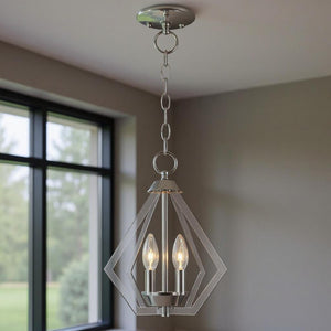 HomeRoots Two Light Dimmable Chandelier with Modern Cylinder Shades for Stylish Adjustable Illumination 687261