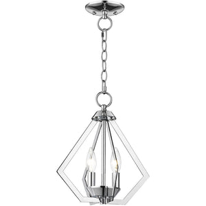 HomeRoots Two Light Dimmable Chandelier with Modern Cylinder Shades for Stylish Adjustable Illumination 687261