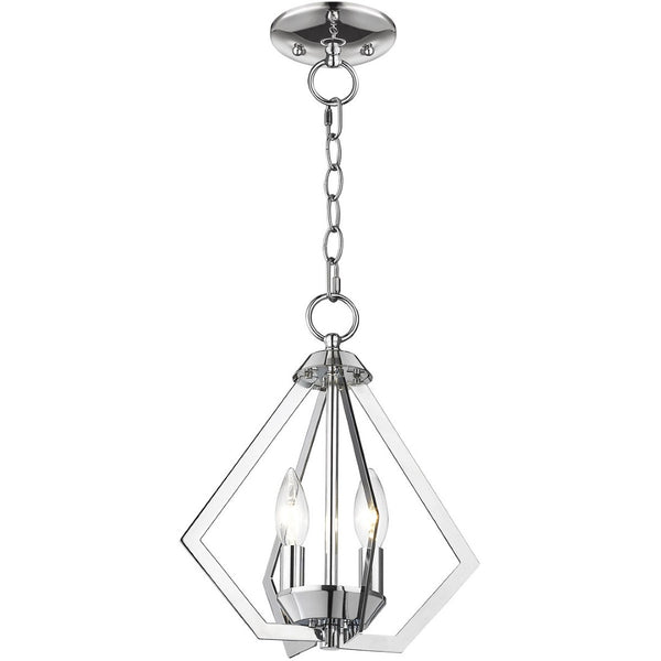 HomeRoots Two Light Dimmable Chandelier with Modern Cylinder Shades for Stylish Adjustable Illumination 687261