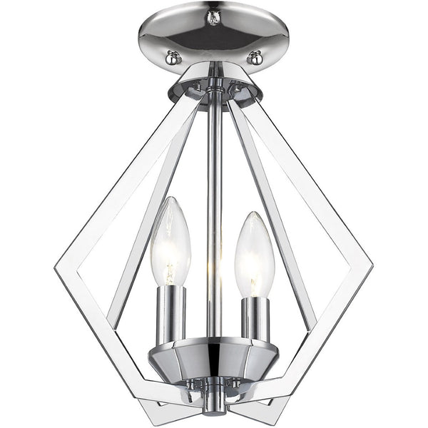 HomeRoots Two Light Dimmable Chandelier with Modern Cylinder Shades for Stylish Adjustable Illumination 687261