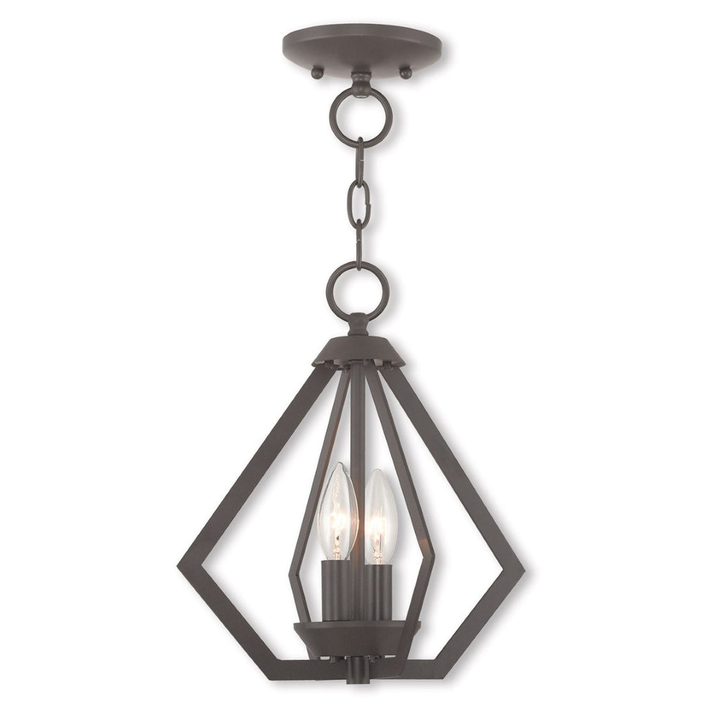 HomeRoots Bronze Elegant Two-Light Dimmable Chandelier with Shades – Perfect for Dining Rooms & Entryways 687262
