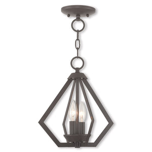 HomeRoots Bronze Elegant Two-Light Dimmable Chandelier with Shades – Perfect for Dining Rooms & Entryways 687262