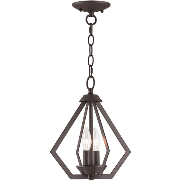 HomeRoots Bronze Elegant Two-Light Dimmable Chandelier with Shades – Perfect for Dining Rooms & Entryways 687262