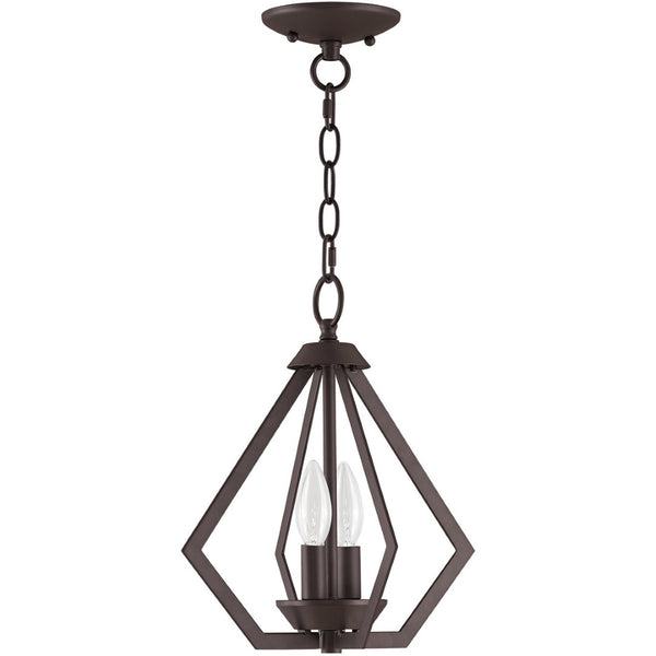 HomeRoots Bronze Elegant Two-Light Dimmable Chandelier with Shades – Perfect for Dining Rooms & Entryways 687262
