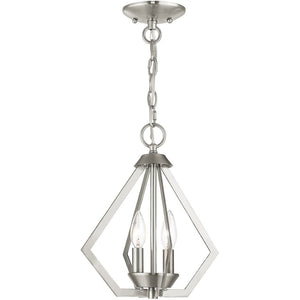 HomeRoots Two Light Dimmable Chandelier - Modern Cylinder Shades for Adjustable Ambiance in Any Space 687263