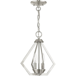 HomeRoots Two Light Dimmable Chandelier - Modern Cylinder Shades for Adjustable Ambiance in Any Space 687263