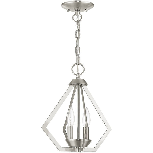 HomeRoots Two Light Dimmable Chandelier - Modern Cylinder Shades for Adjustable Ambiance in Any Space 687263