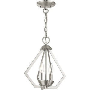 HomeRoots Two Light Dimmable Chandelier - Modern Cylinder Shades for Adjustable Ambiance in Any Space 687263