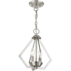 HomeRoots Two Light Dimmable Chandelier - Modern Cylinder Shades for Adjustable Ambiance in Any Space 687263