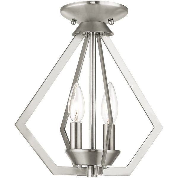 HomeRoots Two Light Dimmable Chandelier - Modern Cylinder Shades for Adjustable Ambiance in Any Space 687263