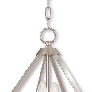 HomeRoots Two Light Dimmable Chandelier - Modern Cylinder Shades for Adjustable Ambiance in Any Space 687263