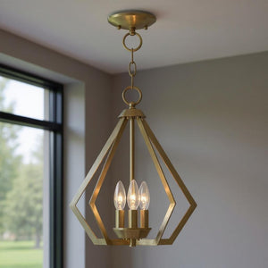 HomeRoots Three Light Dimmable Chandelier - Elegant Cylindrical Shades for Modern Spaces & Adjustable Ambiance 687264