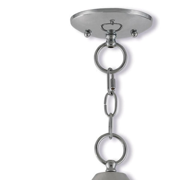 HomeRoots Three Light Dimmable Chandelier - Modern Cylinder Shades for Elegant Hallway and Bedroom Lighting 687265
