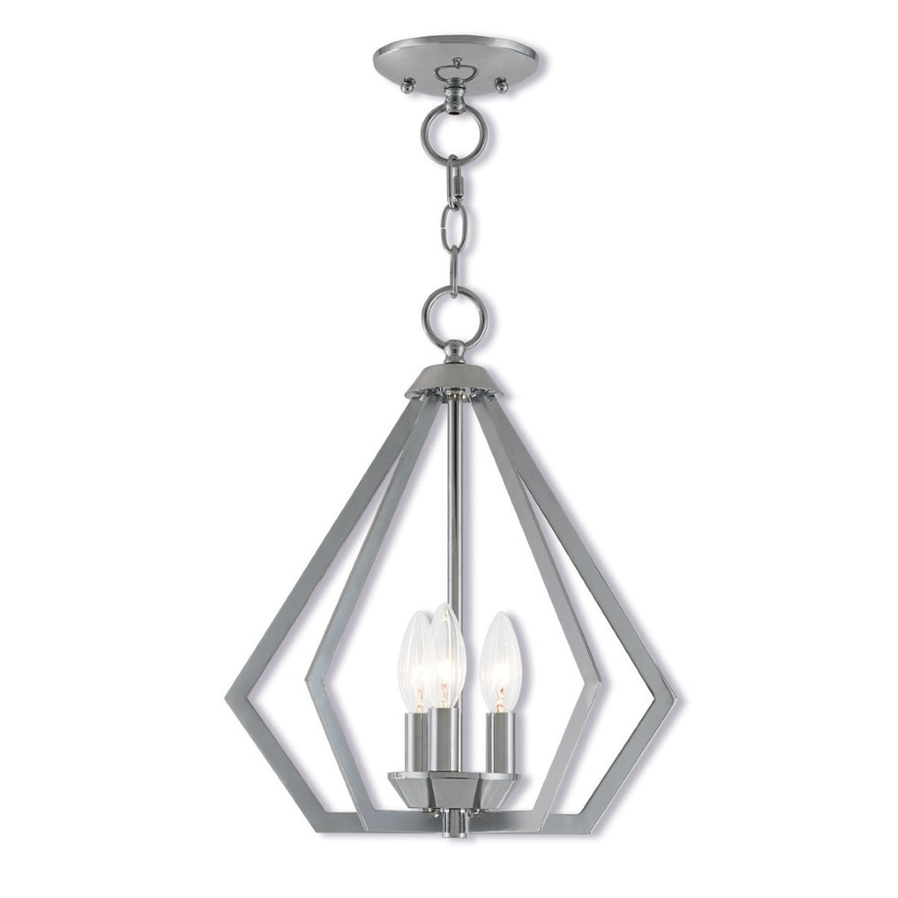 HomeRoots Three Light Dimmable Chandelier - Modern Cylinder Shades for Elegant Hallway and Bedroom Lighting 687265